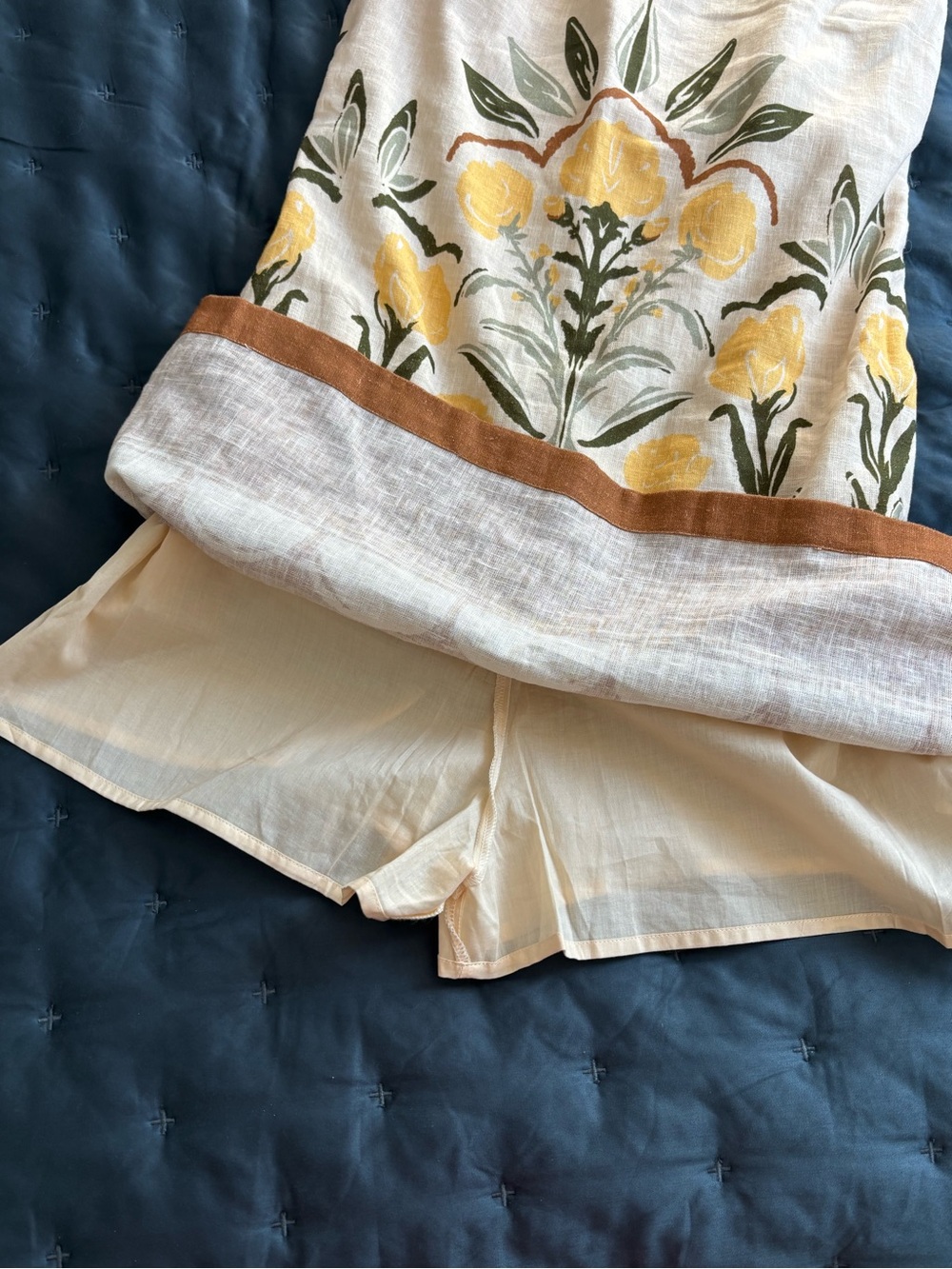 Abercrombie | Women’s NWT Scarlett Strapless Linen Blend Skort MT - Picture 6 of 10